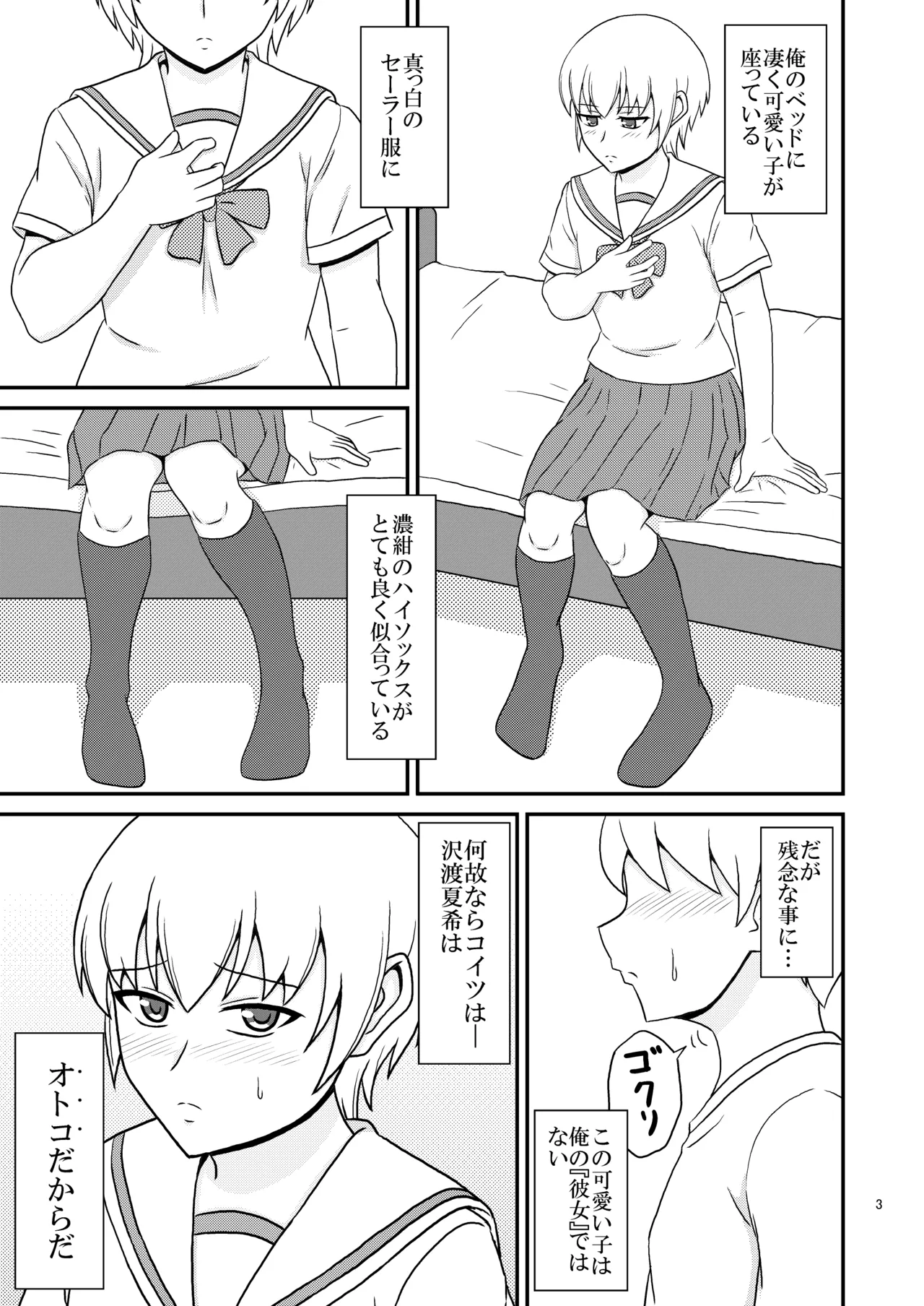 女装した親友が可愛過ぎたのでエッチした話 Page.3