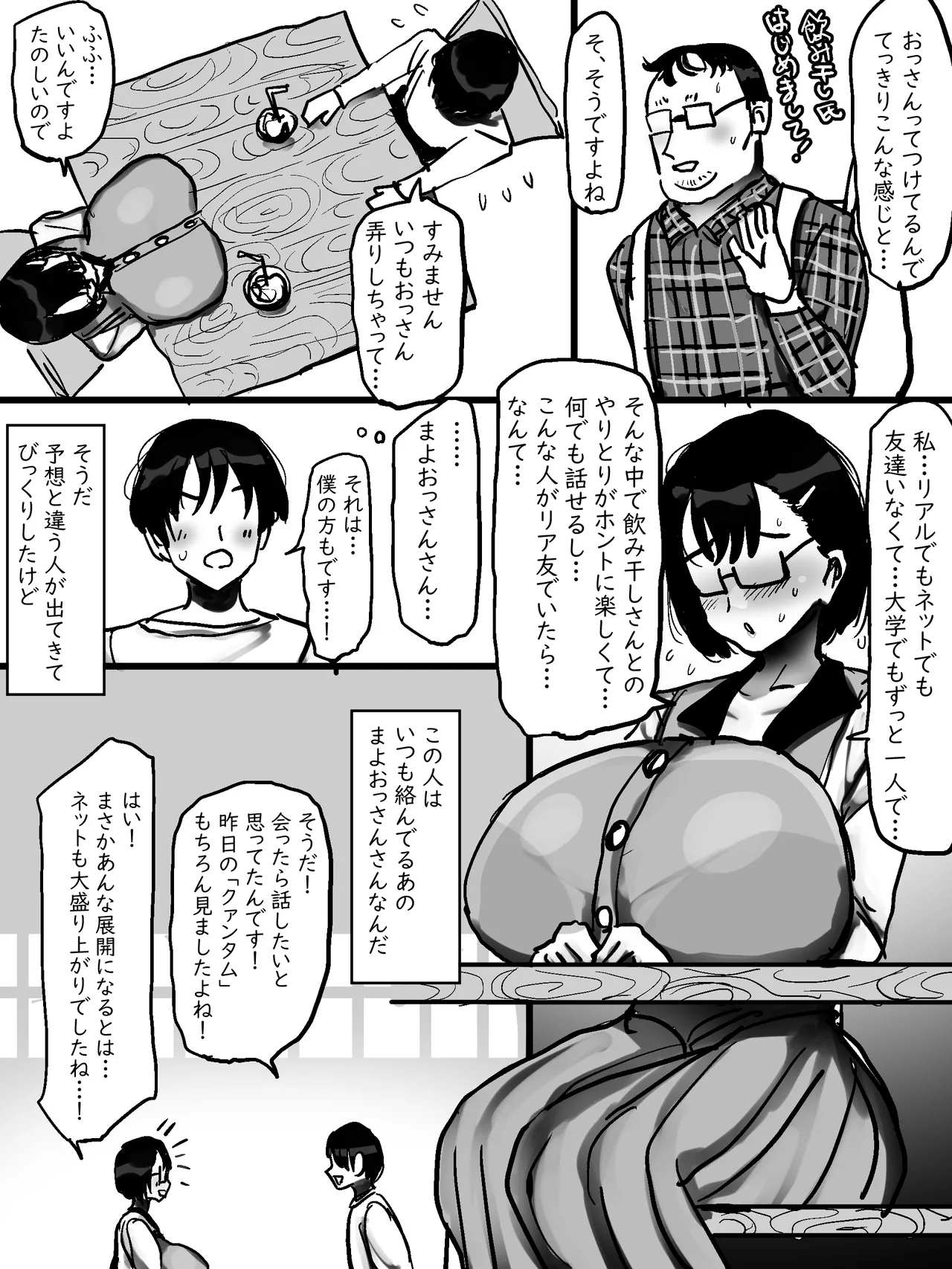 ネットで知り合った地味眼鏡爆乳とお友達交尾しちゃう話 Page.5