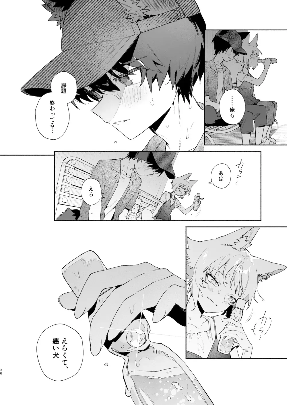 ♂が受け。コヨーテちゃん×甲斐犬くん2 Page.37