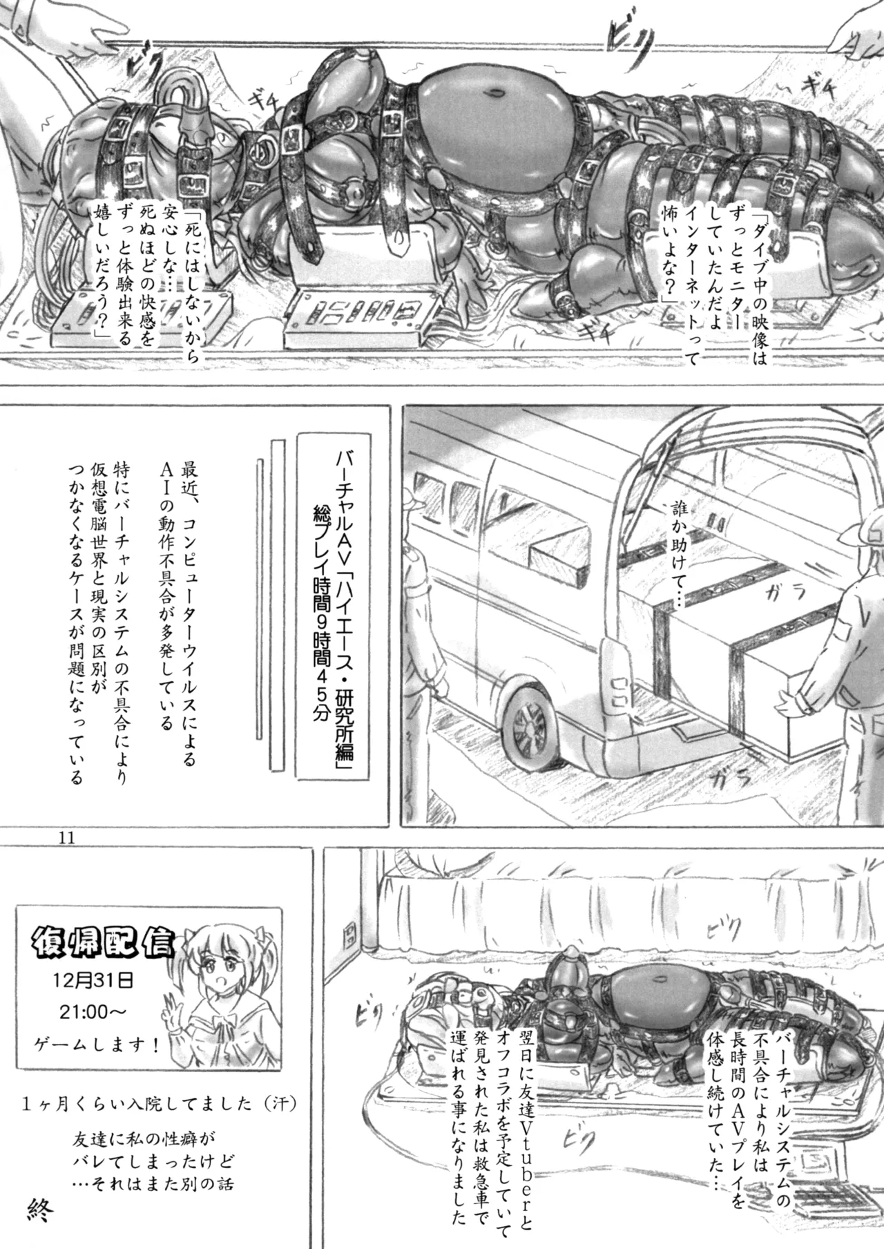 あまりにも危険過ぎて販売中止になったフルダイブバーチャルAVを手に入れたJK(18歳)の末路 Page.11