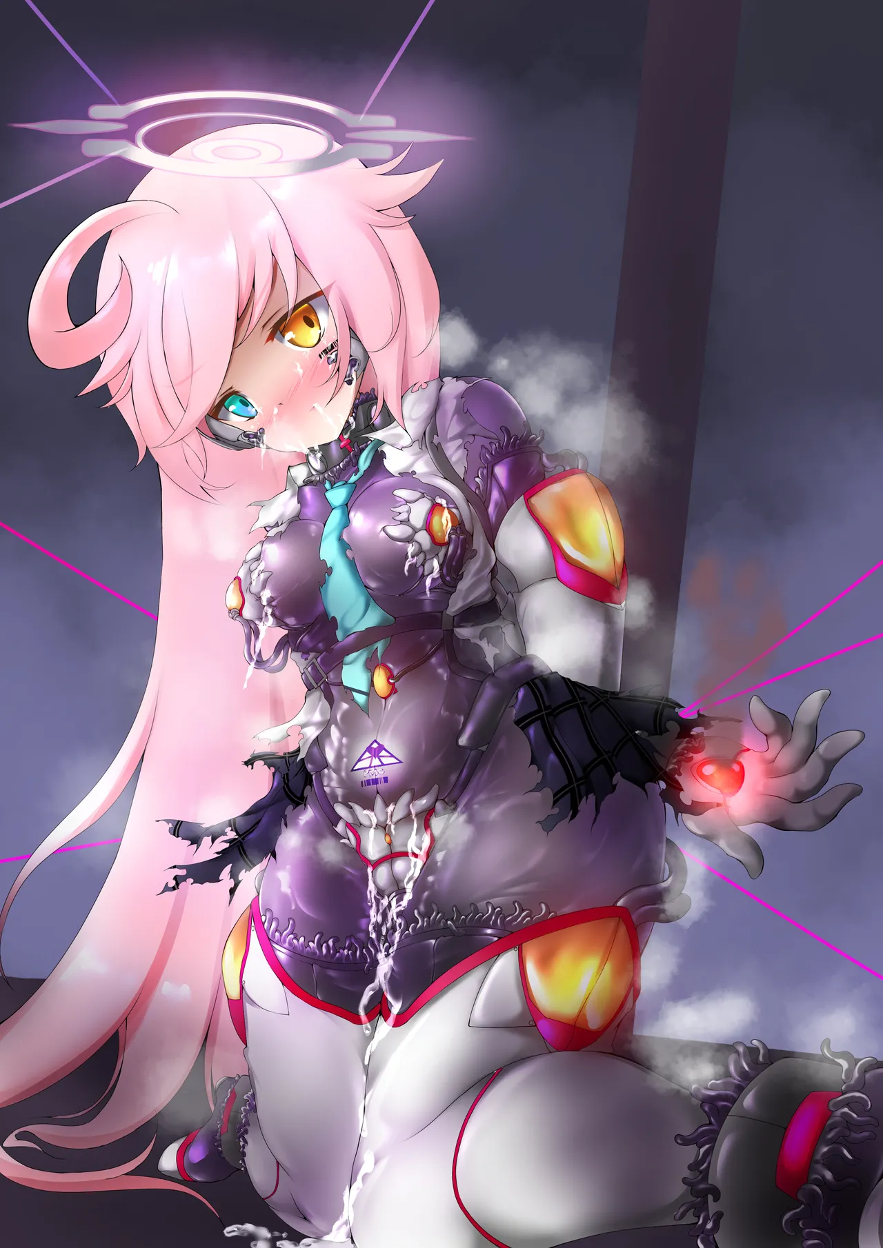 ホシノがPMC兵士化を促す触手服に抵抗する絵 Page.10