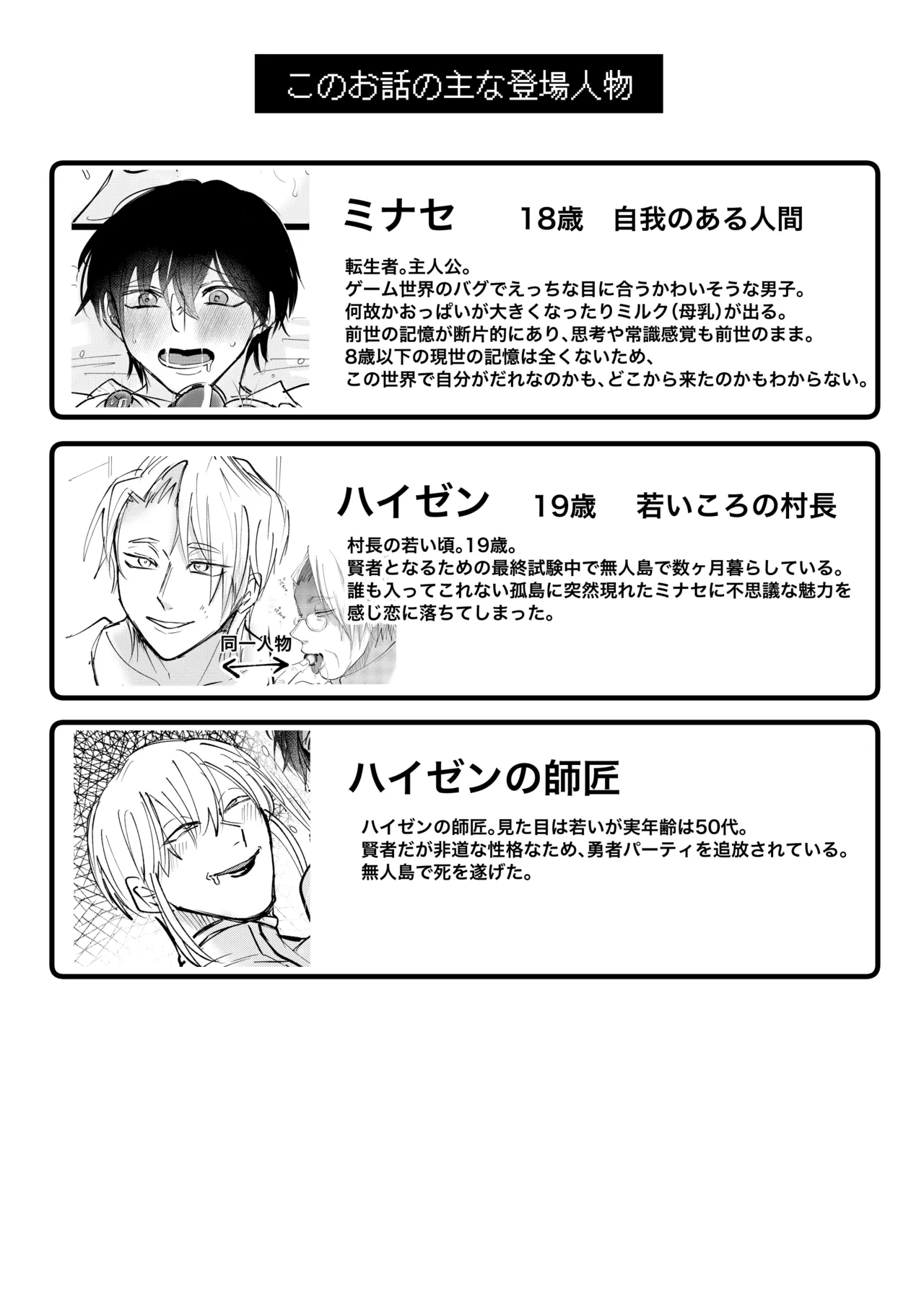 ゲーム世界に転生したらバグったモブにえっちなコトされるメス男子【村長過去編】 Page.81