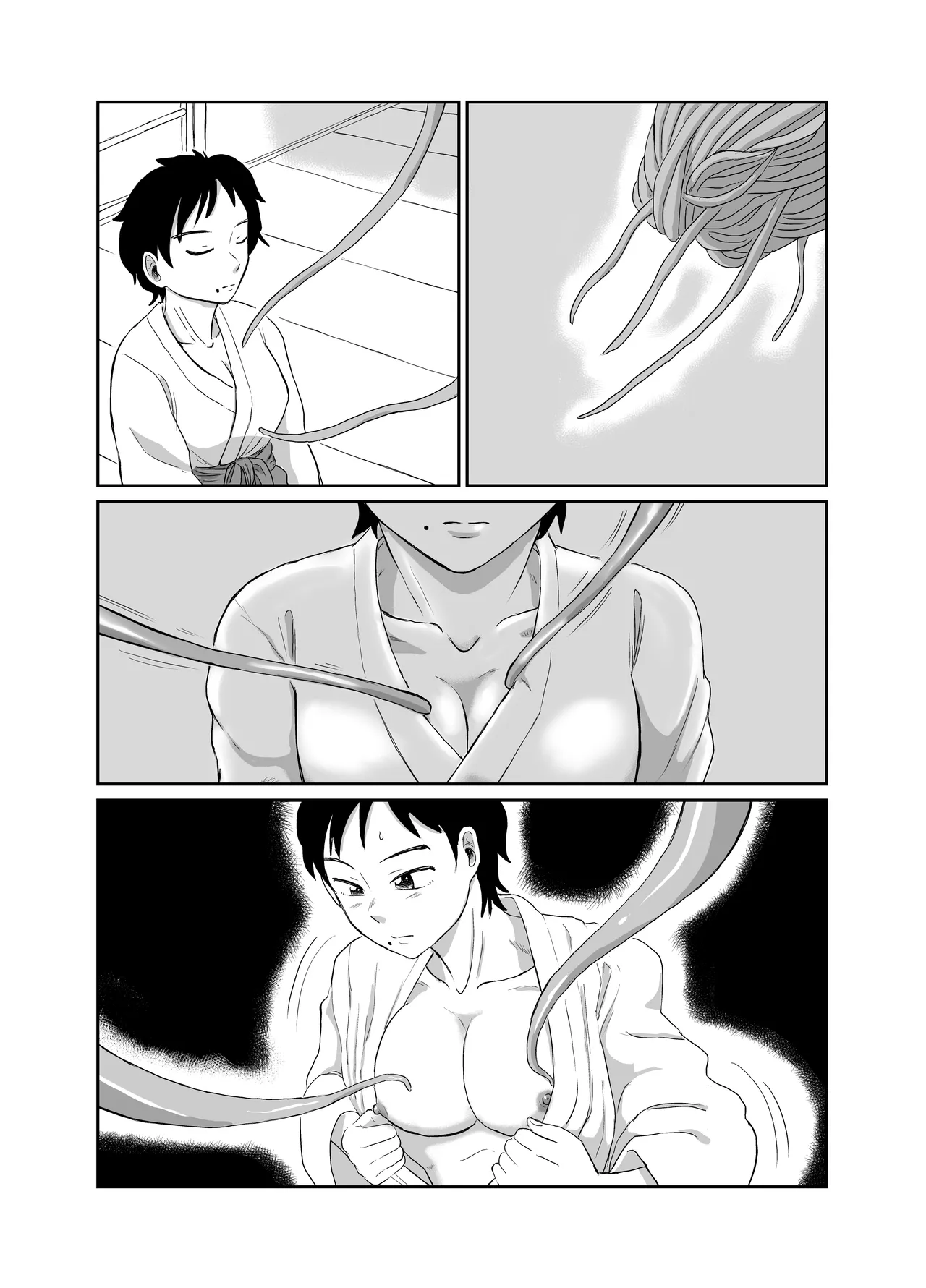 Mother and daughter shrine maiden tentacle masturbation Page.48
