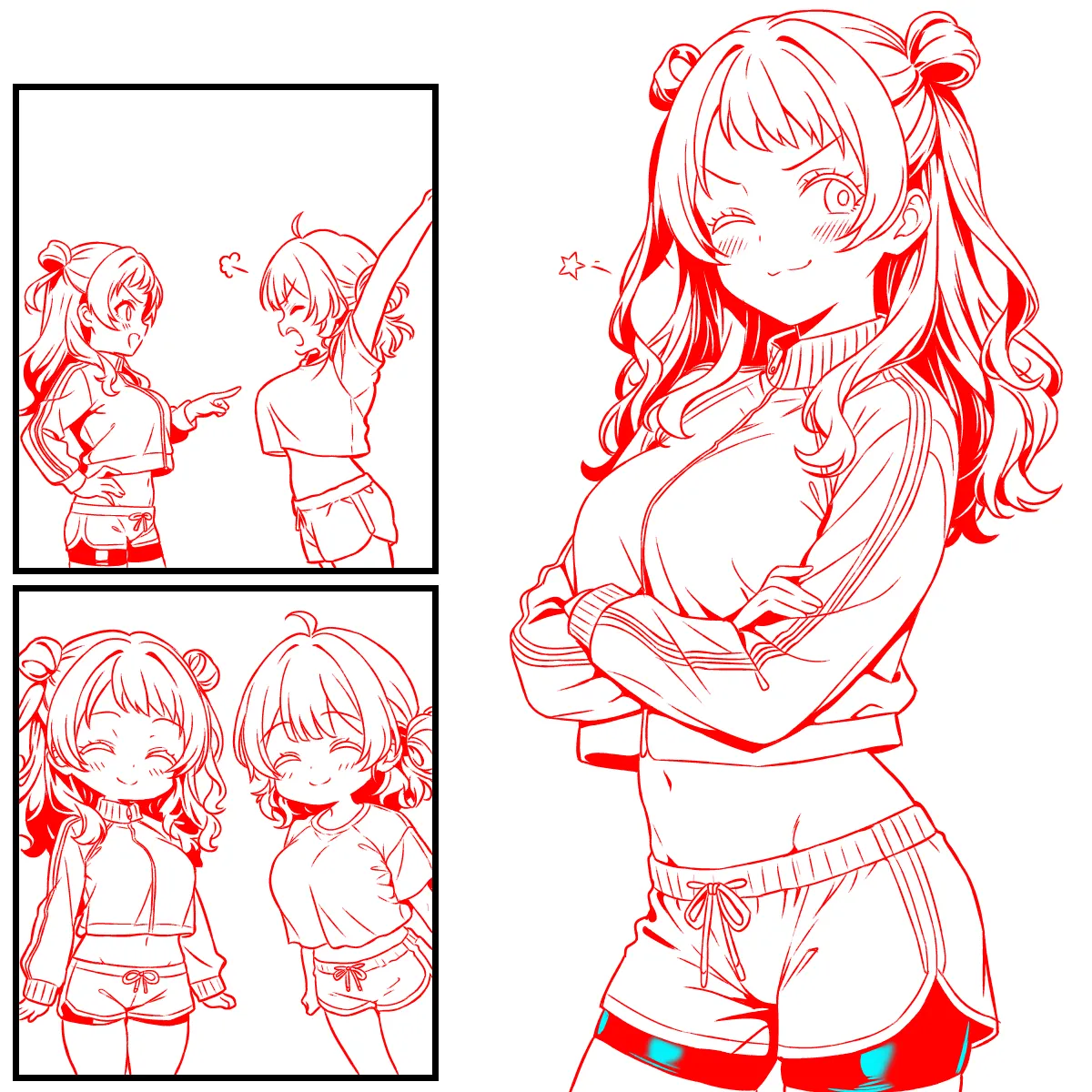 白熱した勝負をする花海姉妹 Page.5