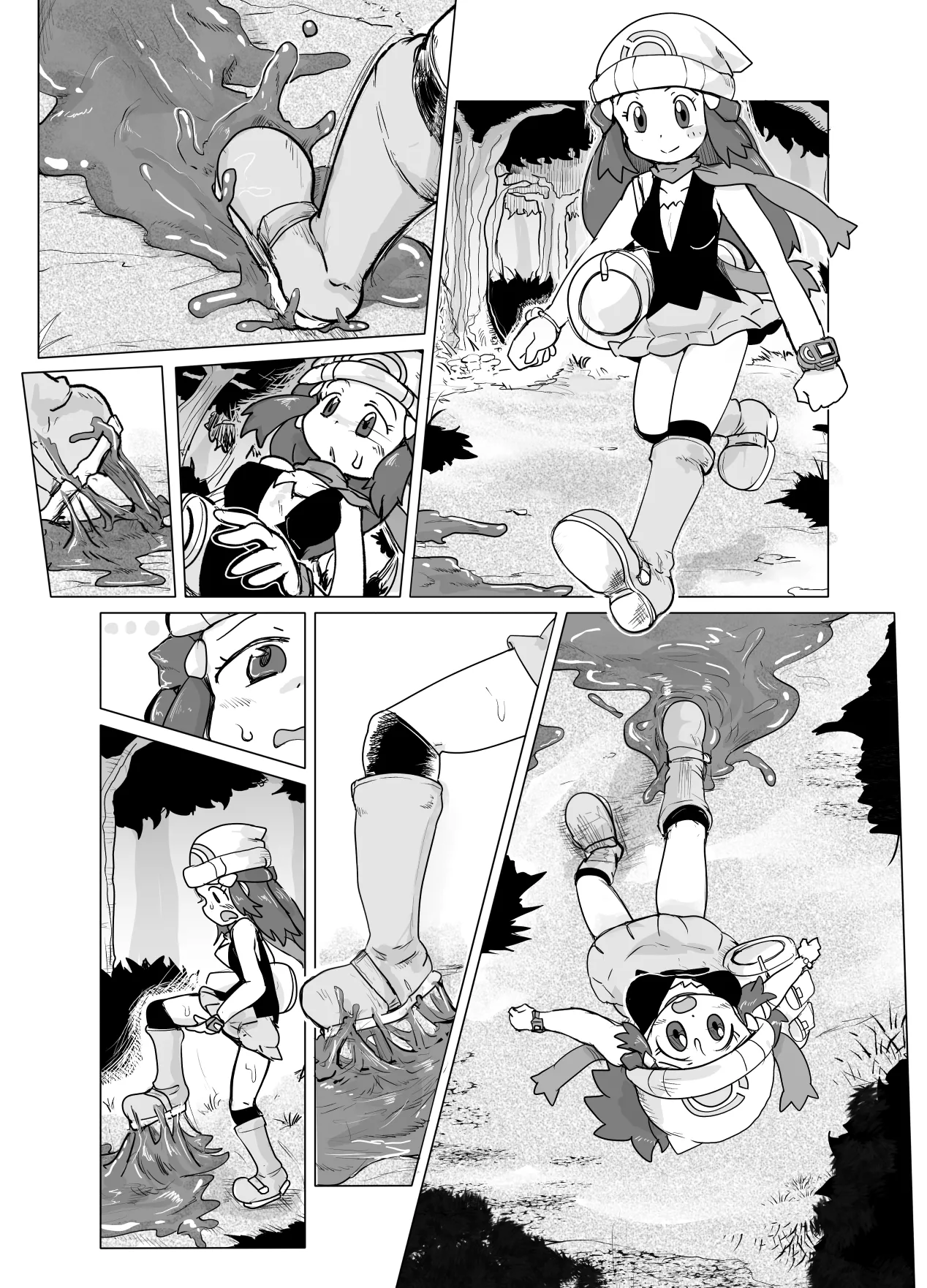ヒカリちゃんネバネバ拘束漫画 Page.5