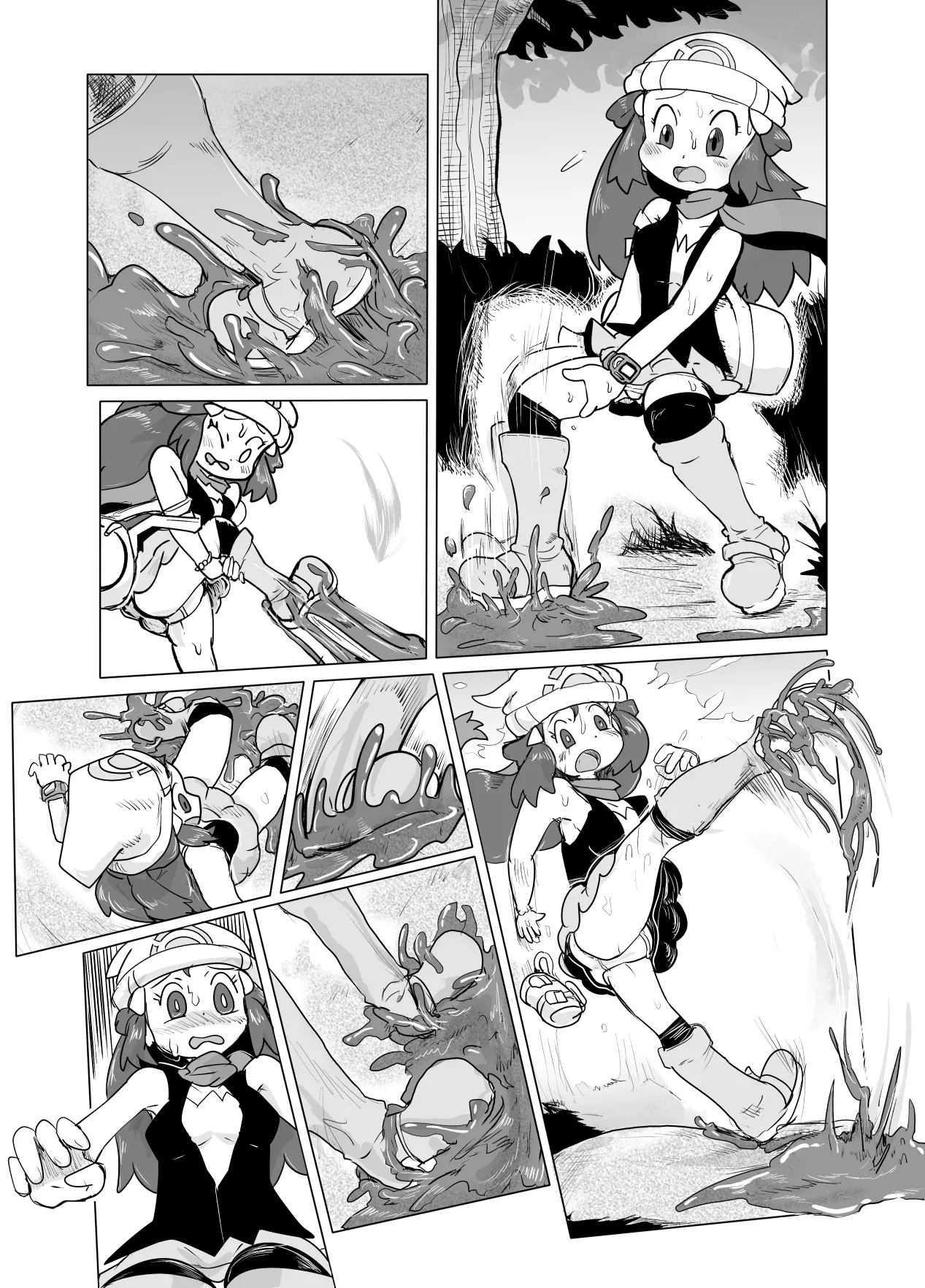 ヒカリちゃんネバネバ拘束漫画 Page.6