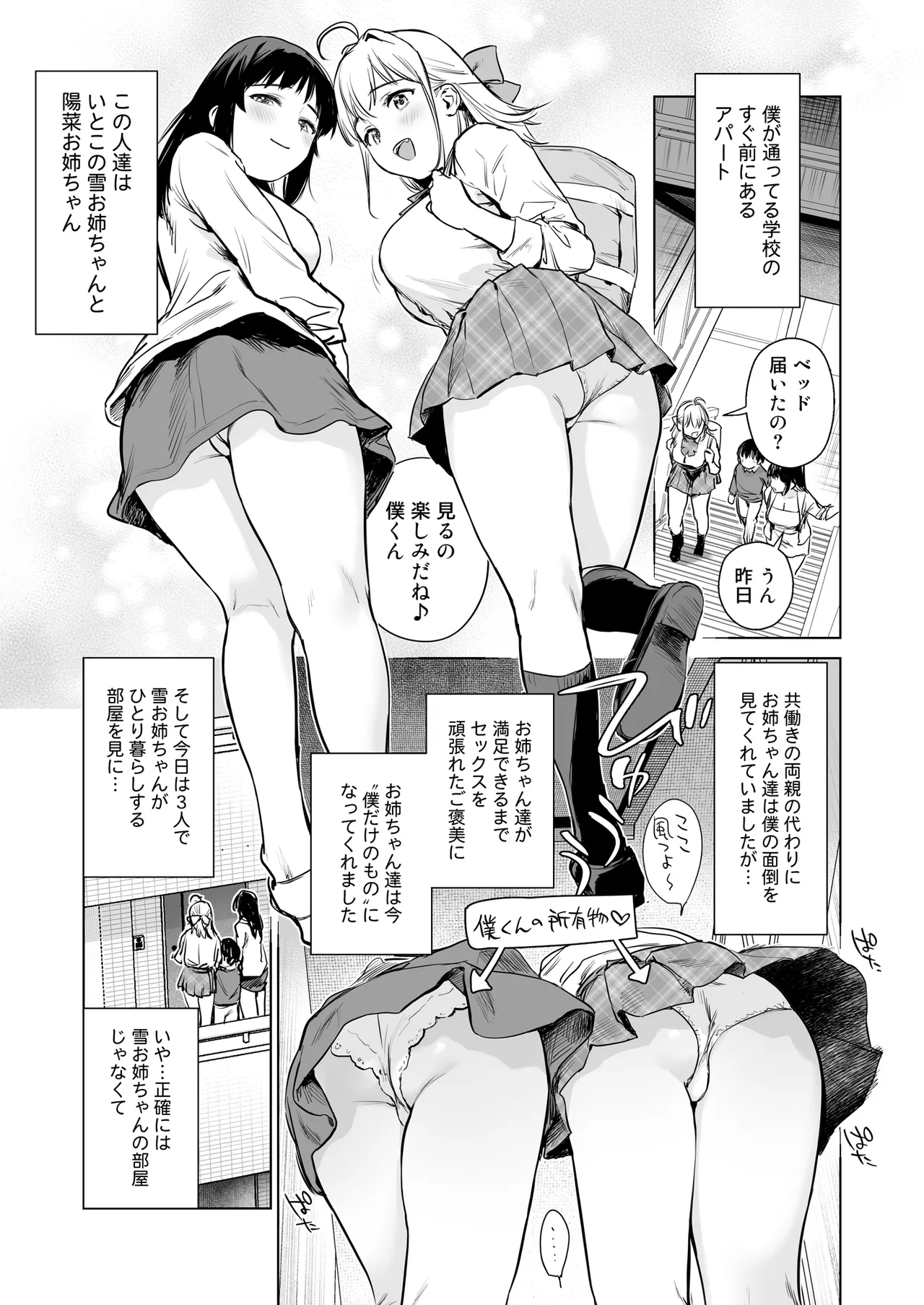 ないしょのやりべや 〜親戚の美人JK・JD姉妹に僕専用のヤリ部屋借りてもらいます〜 Page.4