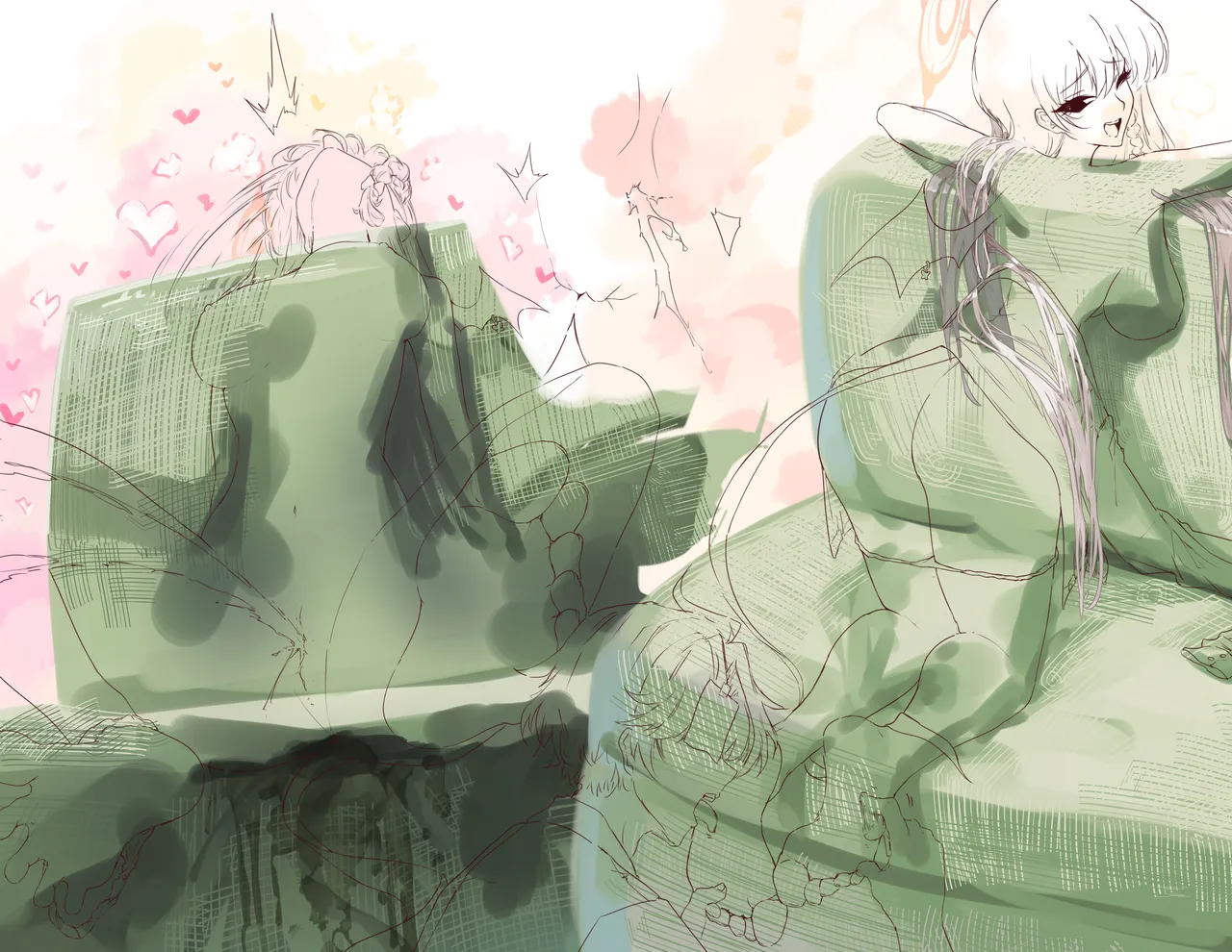 ハルナちゃんの足をくすぐったり舐めたりしておもらしさせる絵 Page.24