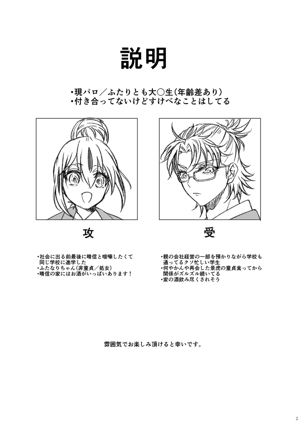 景晴現パロ大♡生温泉回 Page.2