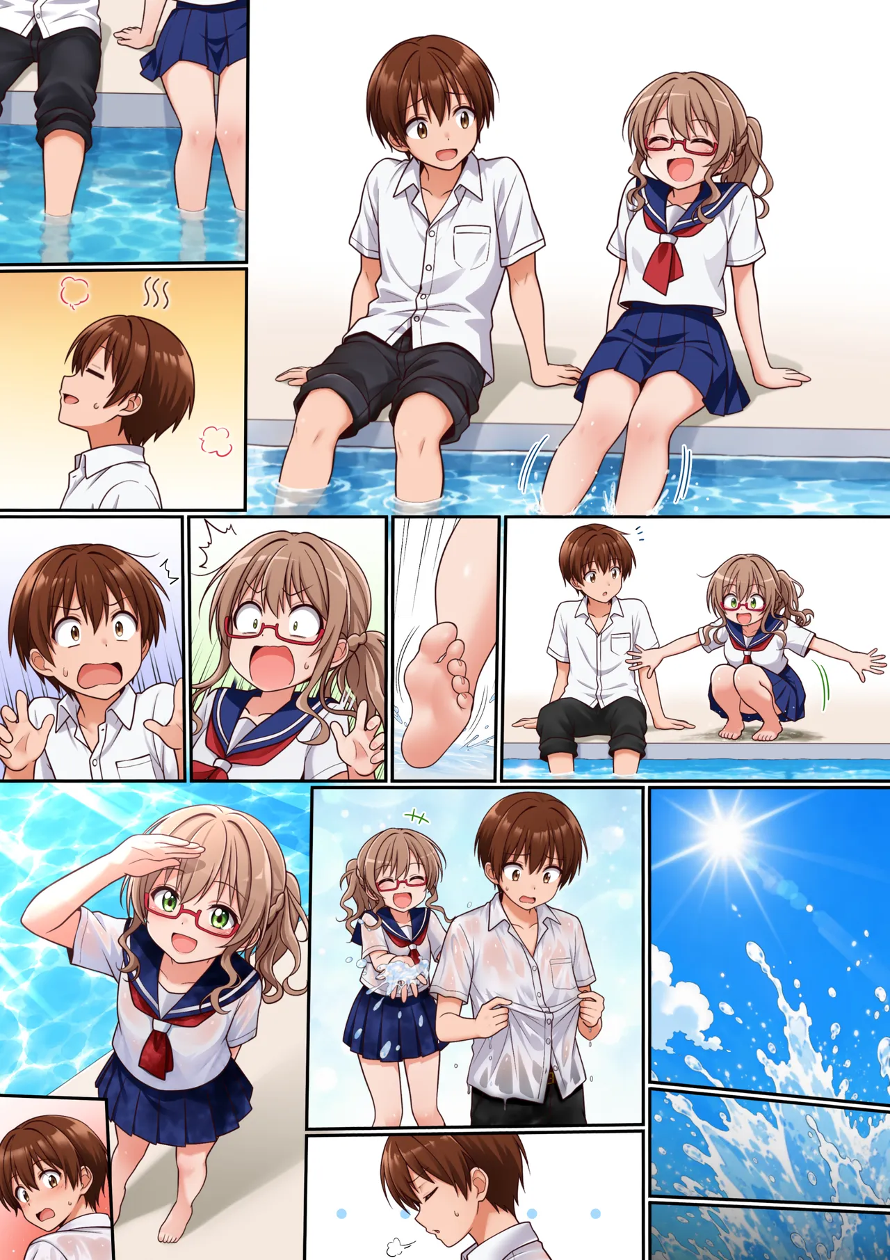 オリキャラ【真央＆翔太】夏のプールでイチャイチャ3ページ漫画 Page.5