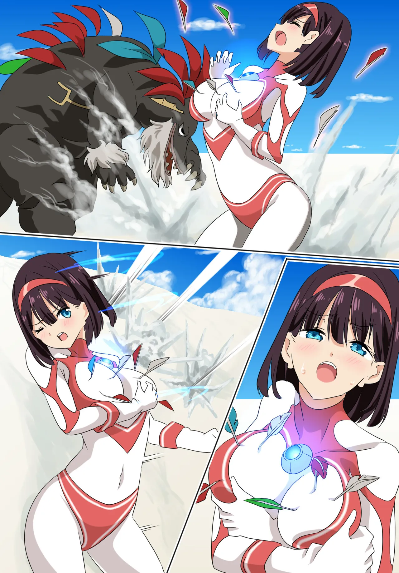羽針で胸を責められるウルトラアイリ(1-70) Page.8
