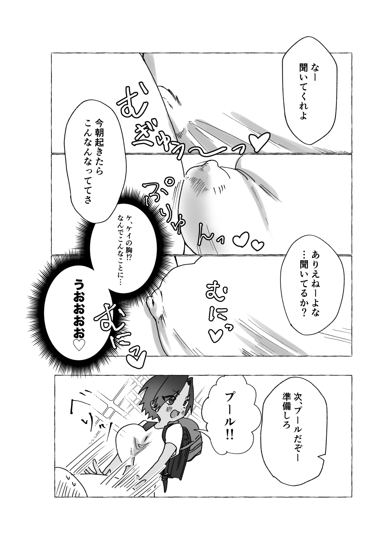 元気少年が朝起きたら巨乳になってた本 Page.24