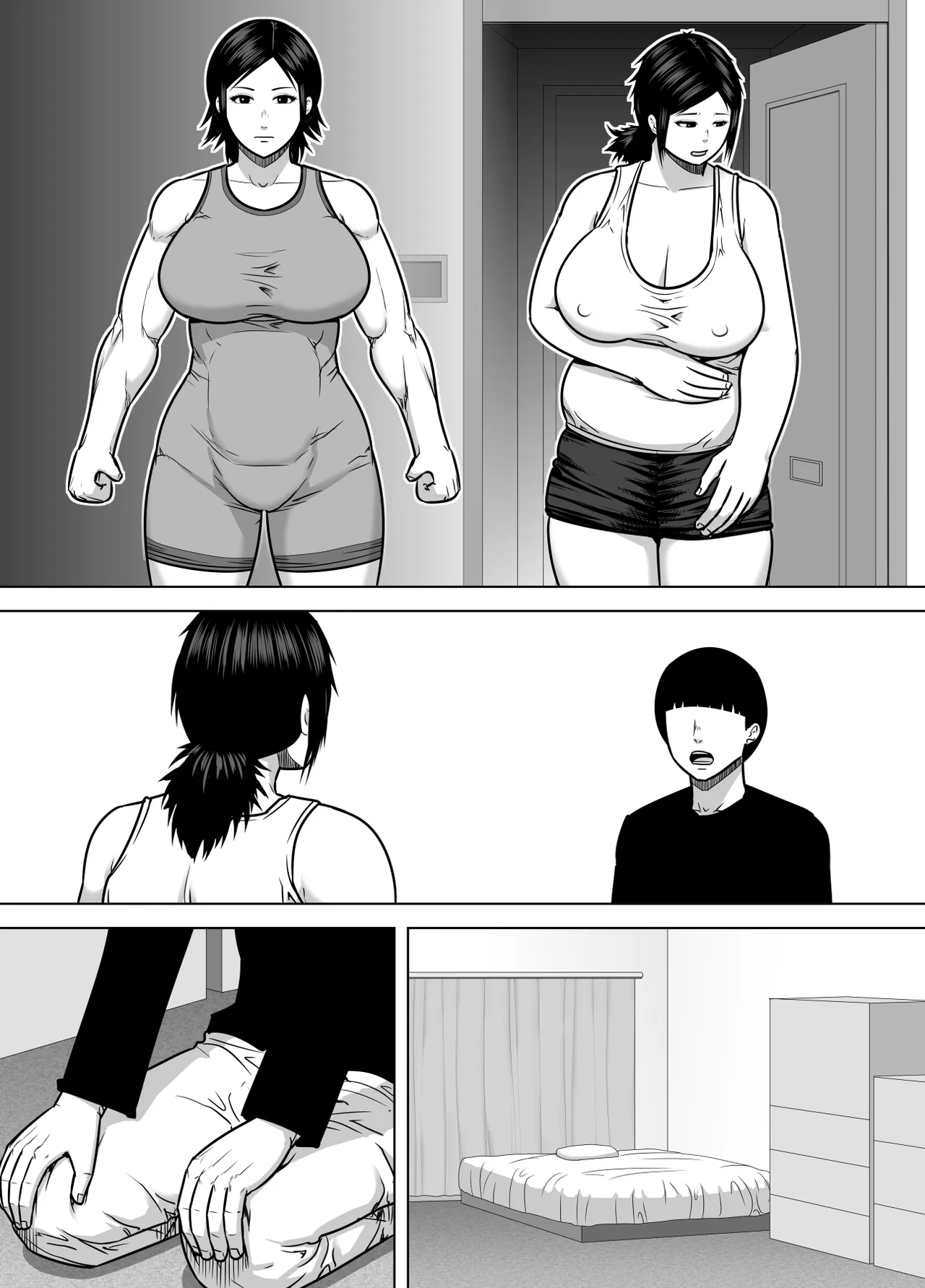 レスリング部の先輩に久しぶりに会ったら筋肉質の体がムチムチ豊満になっていて童貞を奪われた話 Page.39