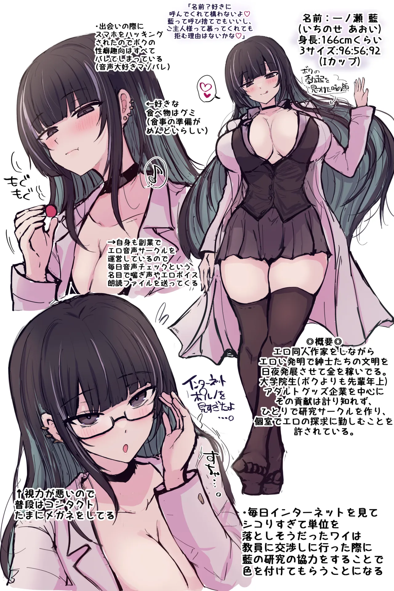 エロい実験やハプニングしか起こさない変態科学者先輩(美少女)に偶然気に入られてふたりきりでエッチな実験しまくりたい…という絵 Page.6