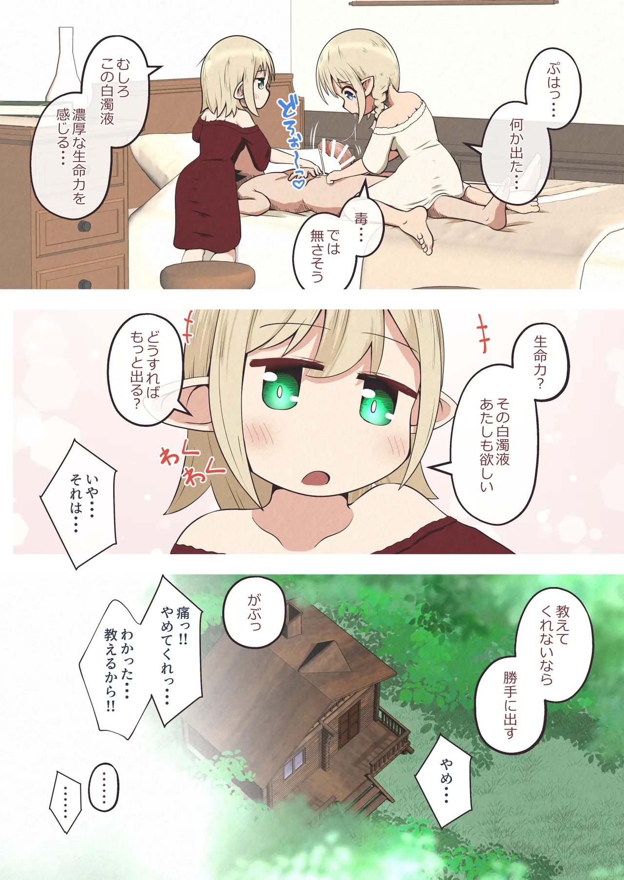 エルフの姉妹に助けられた冒険者が性奴隷にされるお話 Page.10