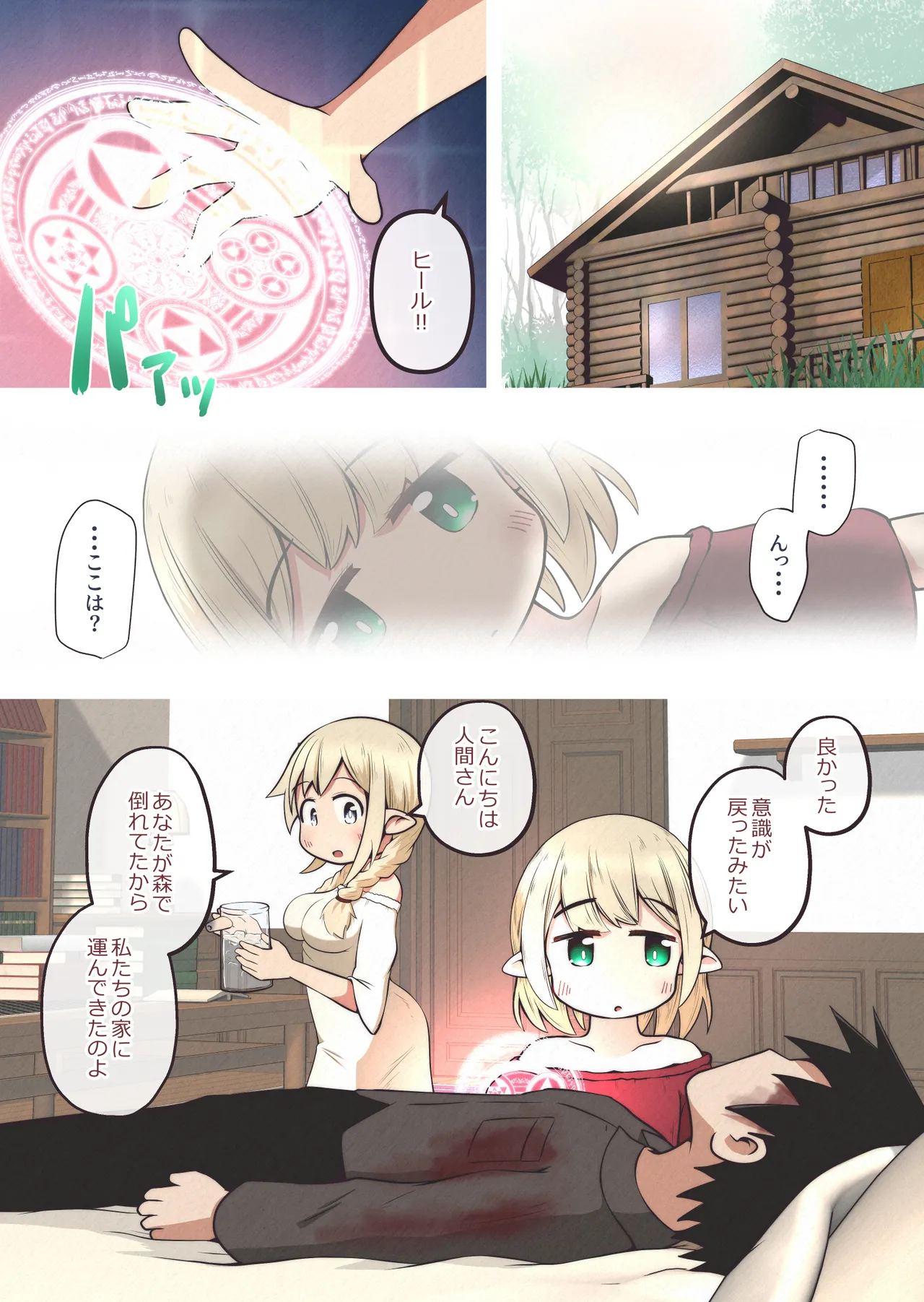エルフの姉妹に助けられた冒険者が性奴隷にされるお話 Page.3